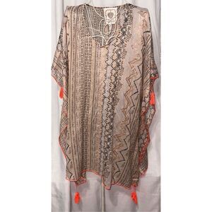 Cute women Z&L Europe  Coverup Boho Size Medium Striped 100% cotton Good conditi